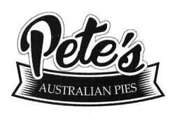 Заявка на торговельну марку № m201310898: pete's; petes; australian pies