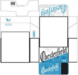 Заявка на торговельну марку № m202411944: зроблено на власній фабриці; cigarettes a 20; estd 1896; chesterfield the blend of 3; chesterfield blue