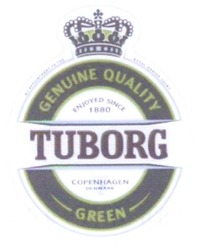 Свідоцтво торговельну марку № 111078 (заявка m200717924): tuborg; genuine quality; green