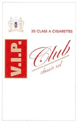 Заявка на торговельну марку № m200815287: vip; v.i.p.; 20 class a cigarettes; club; classic red