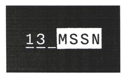 Заявка на торговельну марку № m202119843: 13 mssn