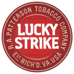 Свідоцтво торговельну марку № 184612 (заявка m201300981): r.a.patterson tobacco company; ra; est.rich'd.va.usa; richd; lucky strike