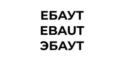 Заявка на торговельну марку № m202317025: ебаут; эбаут; ebaut