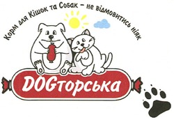 Заявка на торговельну марку № m201105093: корм для кішок та собак - не відмовитись ніяк; докторська; догторська; dogторська