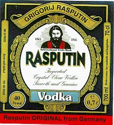 Заявка на торговельну марку № 94051622: grigorij rasputin vodka