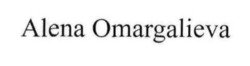 Заявка на торговельну марку № m202513772: аlепа omargalieva