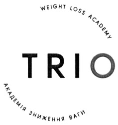Свідоцтво торговельну марку № 277010 (заявка m201917410): trio; weight loss academy; академія зниження ваги
