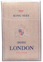 Заявка на торговельну марку № 20040707229: king size; london tobacco; filter