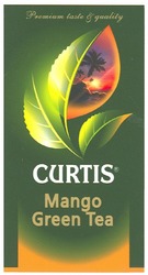 Свідоцтво торговельну марку № 168287 (заявка m201203280): curtis mango green tea; premium taste & quality