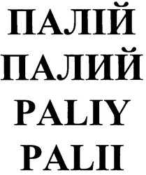Заявка на торговельну марку № m200613463: paliy; palii; палій; палий