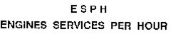 Свідоцтво торговельну марку № 33625 (заявка 96123058): esph engines services per hour