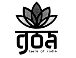 Заявка на торговельну марку № m202127784: goa; taste of india
