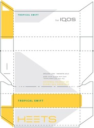 Свідоцтво торговельну марку № 325793 (заявка m202023689): for iqos; for the full experience, only use heets with iqos; discover the taste of heated tobacco; tropical swift; stop burning-heet instead
