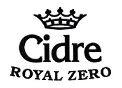 Заявка на торговельну марку № m202118436: cidre royal zero