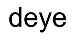 Заявка на торговельну марку № m202601897: deye