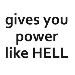 Заявка на торговельну марку № m201817434: gives you power like hell