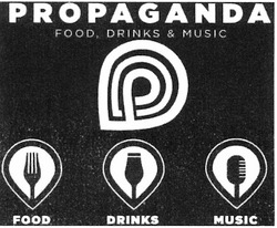 Свідоцтво торговельну марку № 192508 (заявка m201316782): propaganda; food, drinks & music; р