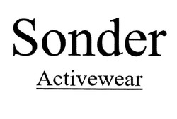 Свідоцтво торговельну марку № 314081 (заявка m202005140): sonder; activewear