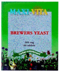 Заявка на торговельну марку № 2001020790: maxi-vita; brewers yeast