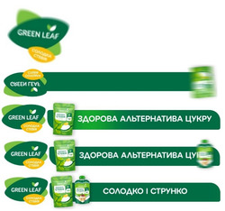 Заявка на торговельну марку № m202515765: солодко і струнко; солодка стевія; green leaf; здорова альтернатива цукру