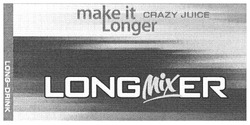 Свідоцтво торговельну марку № 154671 (заявка m201008695): make it crazy juice longer; longmixer; long mix er; long mixer; міх