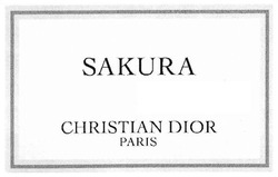 Свідоцтво торговельну марку № 279316 (заявка m201813358): sakura; christian dior; paris