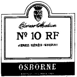 Свідоцтво торговельну марку № 5345 (заявка 72230/SU): gloroso medium 10 rf osborne jerez xeres sherry