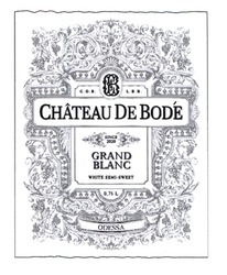 Заявка на торговельну марку № m202120440: odessa; white semi-sweet; grand blanc; since 2020; chateau de bode