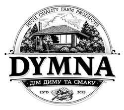 Заявка на торговельну марку № m202523035: estd 2025; high quality farm products; дім диму та смаку; dymna