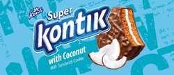 Заявка на торговельну марку № m202130229: milk sandwich cookie; with coconut; super kontik