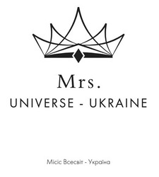 Заявка на торговельну марку № m202125393: mrs. universe-ukraine; місіс всесвіт-україна
