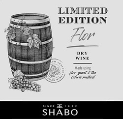 Заявка на торговельну марку № m202607793: ее; ee; since 1822; shabo; premium crafted ukrainian wine; made using flor yeast & the solera method; limited edition flor dry wine