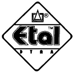 Свідоцтво торговельну марку № 19866 (заявка 98030806): etal; этал