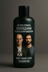 Заявка на торговельну марку № m202507689: anti-hair loss shampoo; не всі стають скінхедами за власним вибором