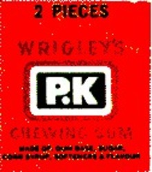 Свідоцтво торговельну марку № 3992 (заявка 59264/SU): wrigley's p.k; wrigleys; pk