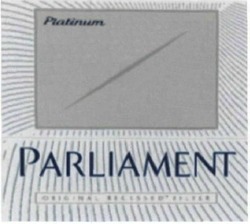 Свідоцтво торговельну марку № 226891 (заявка m201523167): parliament; platinum; original recessed filter