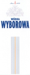 Свідоцтво торговельну марку № 72012 (заявка 20041213366): wodka wyborowa; since 1823