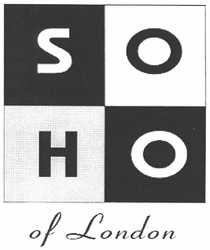 Заявка на торговельну марку № m201113508: soho of london; shoo