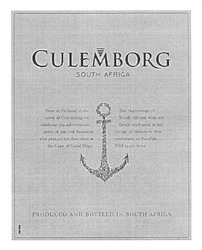 Свідоцтво торговельну марку № 177508 (заявка m201217384): culemborg; produced and bottled in south africa