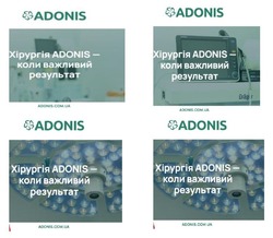 Заявка на торговельну марку № m202605324: adonis.com.ua; хірургія adonis-коли важливий результат