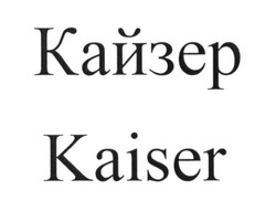 Заявка на торговельну марку № m201811503: kaiser; кайзер