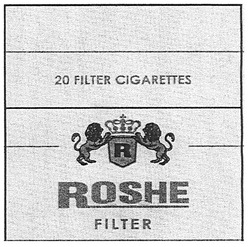 Свідоцтво торговельну марку № 102482 (заявка m200715482): roshe; 20 filter cigarettes