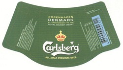 Свідоцтво торговельну марку № 135017 (заявка m200820041): carlsberg; all malt premium beer; copenhagen denmark by appointment to the royal danich court
