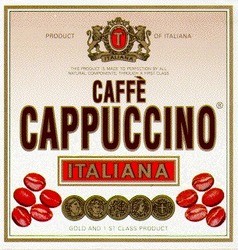 Заявка на торговельну марку № 95123433: caffe, cappuccino, italiana, t; т