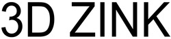 Свідоцтво торговельну марку № 316858 (заявка m202004940): 3d zink; 3д