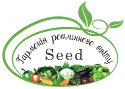 Заявка на торговельну марку № m202018583: seed; гармонія рослинного світу