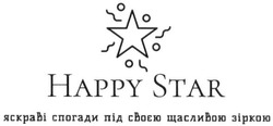 Заявка на торговельну марку № m201920436: яскраві спогади під своєю щасливою зіркою; happy star