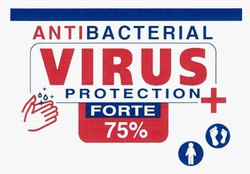 Заявка на торговельну марку № m202007191: antibacterial; virus protection; forte 75%; +