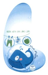 Свідоцтво торговельну марку № 234278 (заявка m201606398): кит мобік; made with love and care; baby friendly