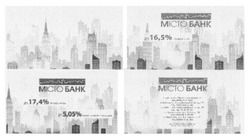 Заявка на торговельну марку № m201725354: містобанк; місто банк